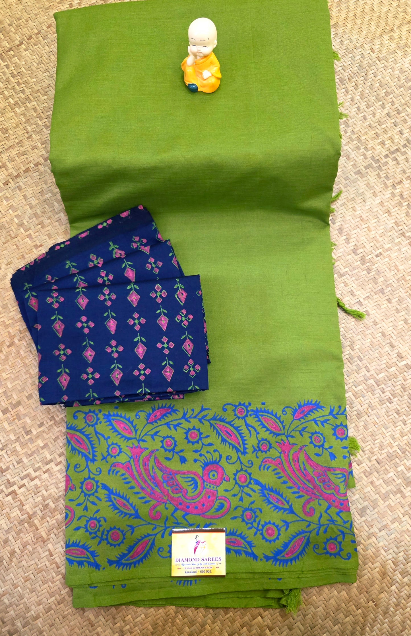 South Mix Cotton Sarees With extra Printed Blouse | DSAH002