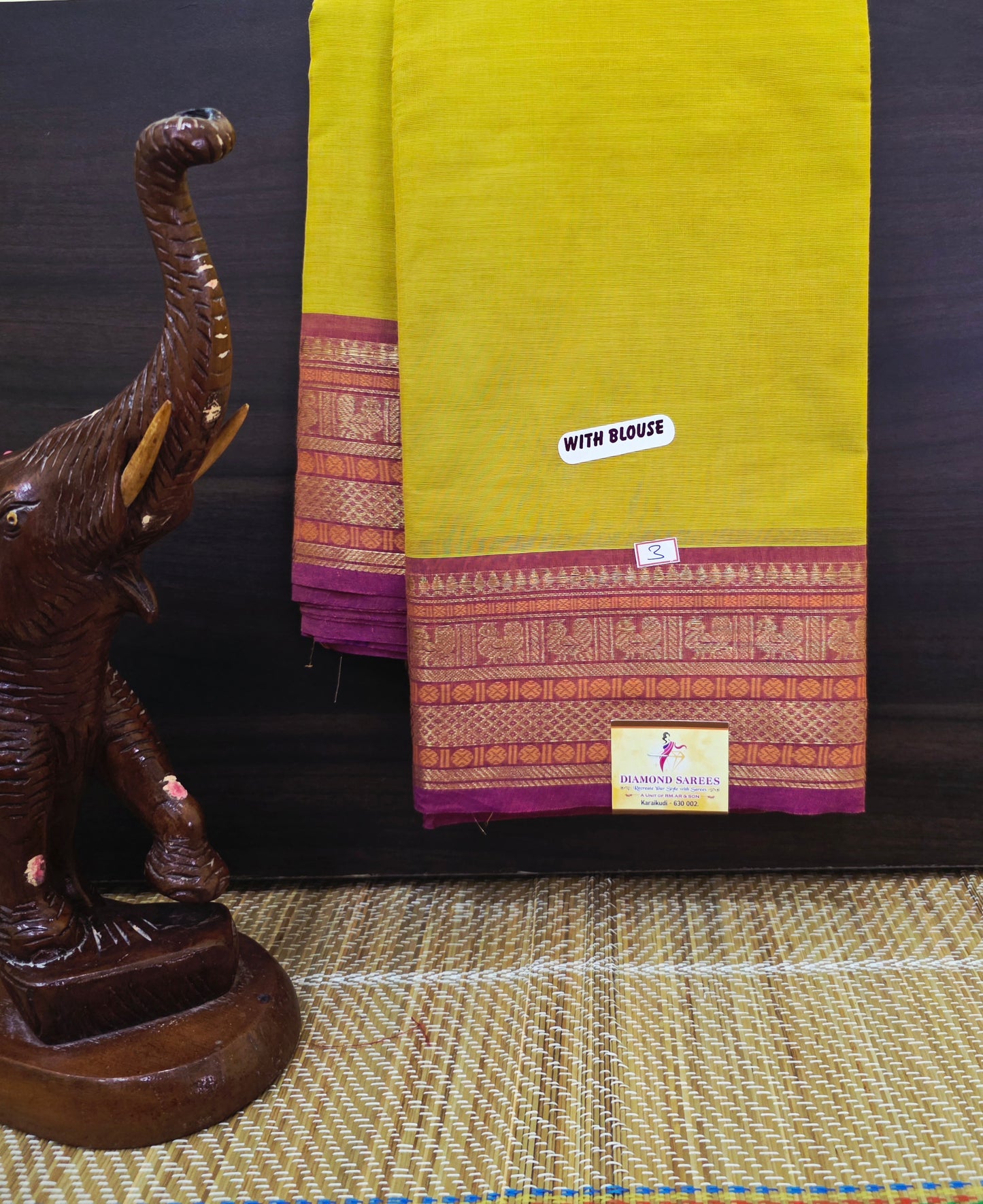 Handloom Kanchi Cotton Saree | DSAE002