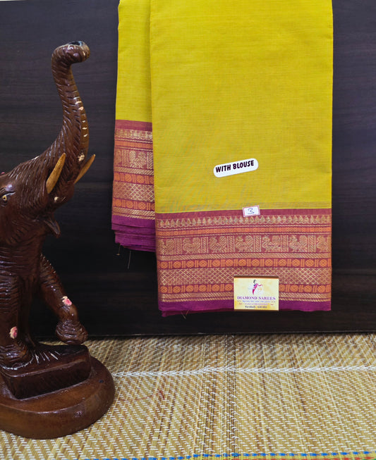 Handloom Kanchi Cotton Saree | DSAE002
