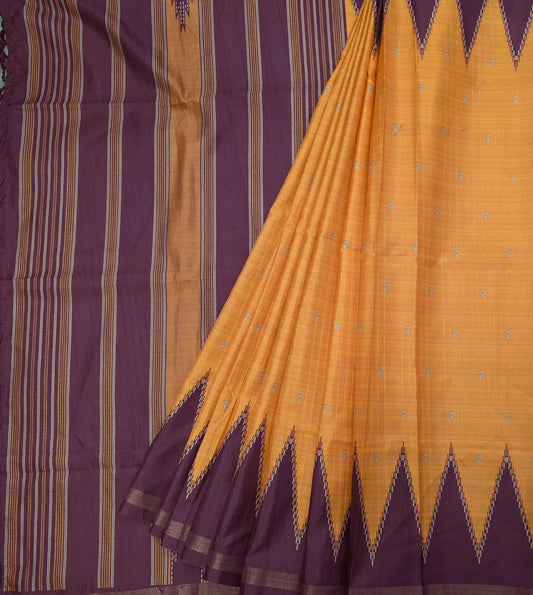 Art Tussar Silk With Temple Border | DSM120