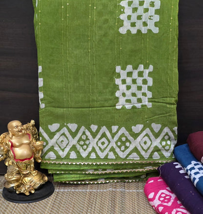 Baswada Cotton Sarees With Sequence Work| DSM051