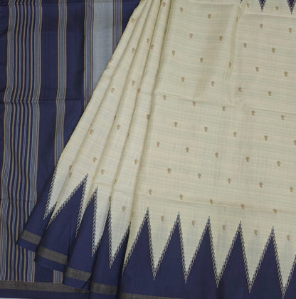 Art Tussar Silk Sarees With Temple Border | DSM120