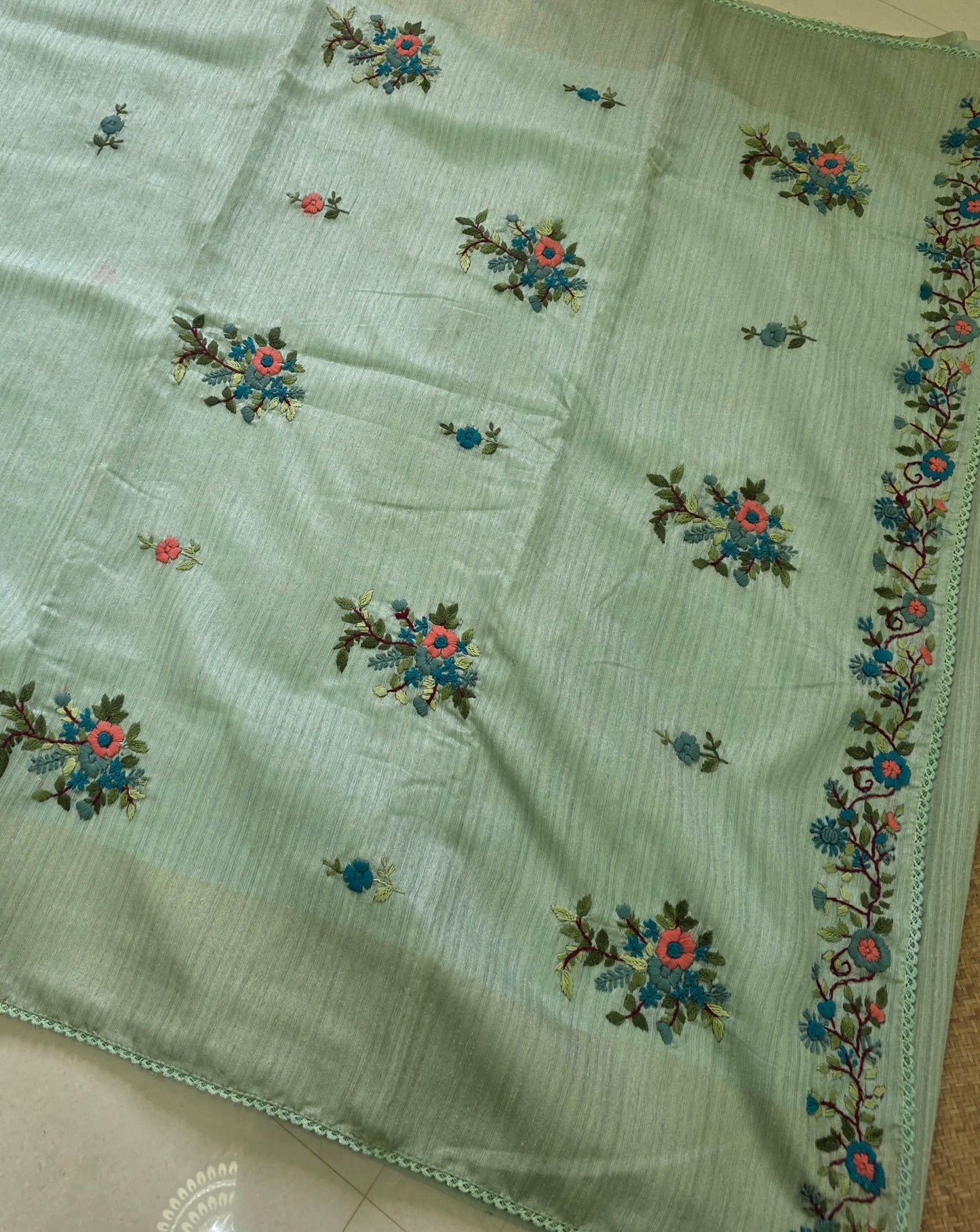 Tussar With Kantha Embroidery | DSM109