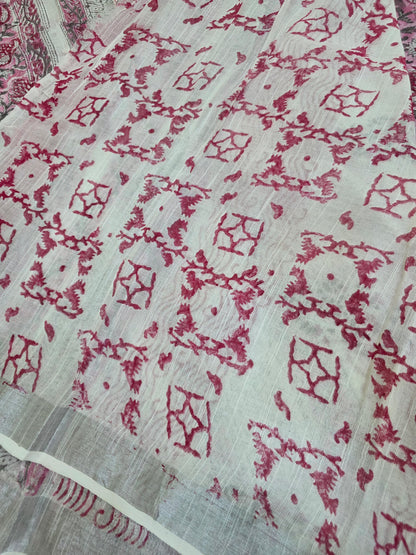 Pure Linen Cotton Sarees| DSAL002