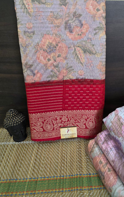 Warm Silk Floral Sarees | DSM093