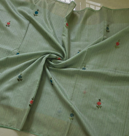 Tussar With Kantha Embroidery | DSM109
