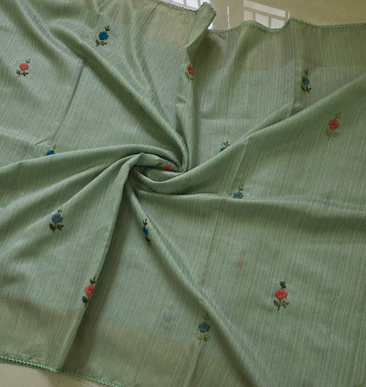 Tussar With Kantha Embroidery | DSM109