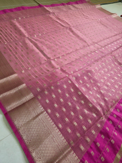 Semi Tussar Saree With Butta | DSM107