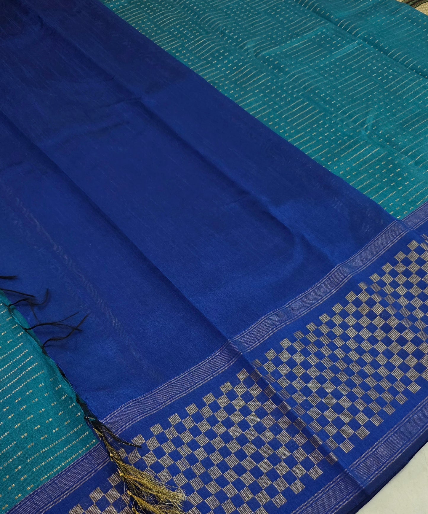 Semi Raw Silk Sarees with Checks Border 1905| DSAD029