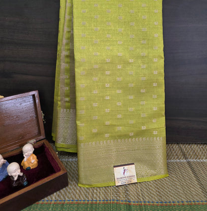 Semi Tussar Saree With Butta | DSM107