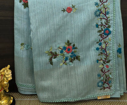 Tussar With Kantha Embroidery | DSM109