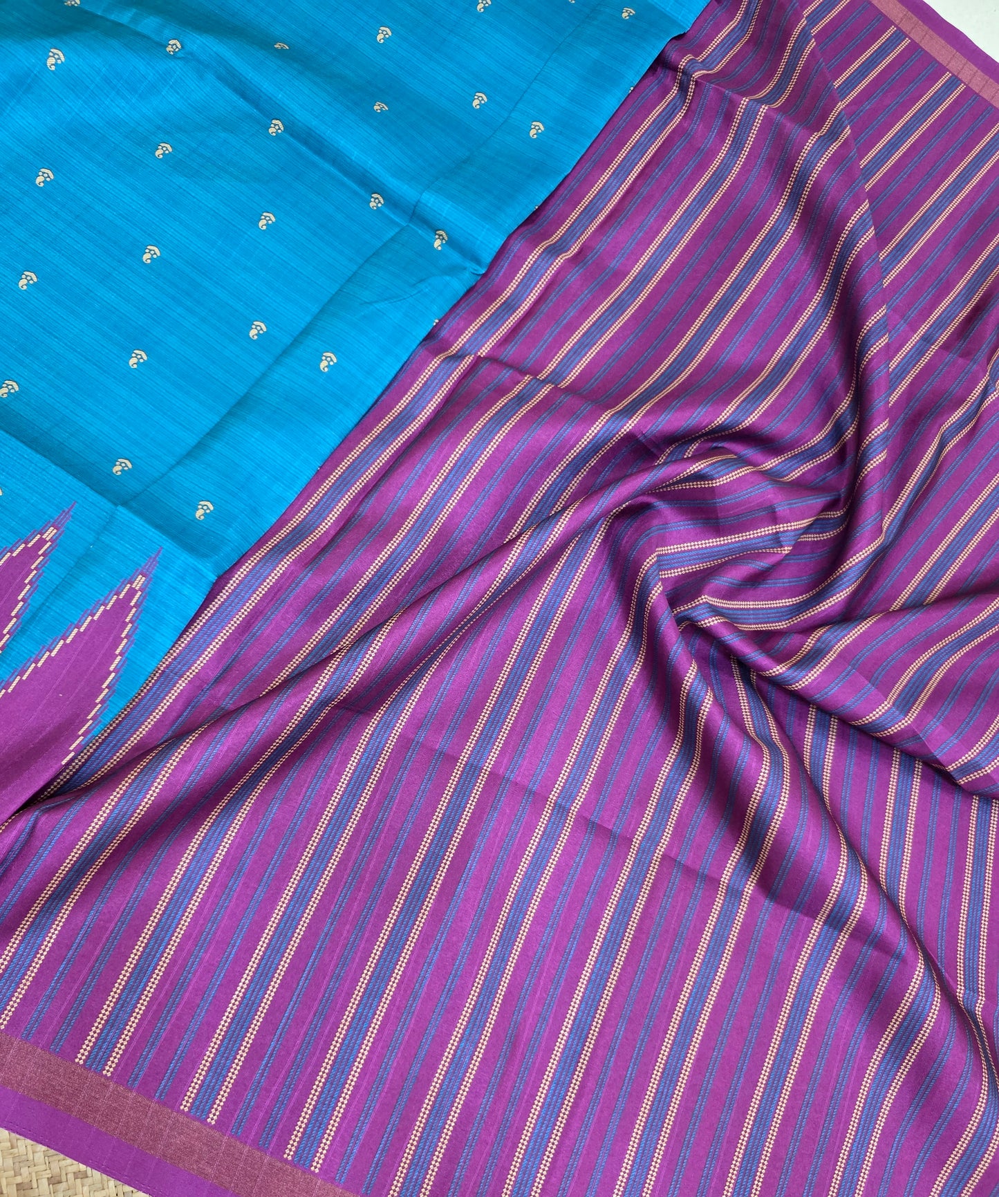 Art Tussar Silk Sarees With Temple Border | DSM120