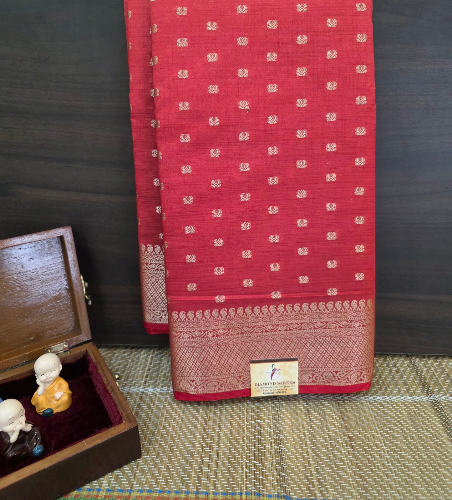 Semi Tussar Saree With Butta | DSM107