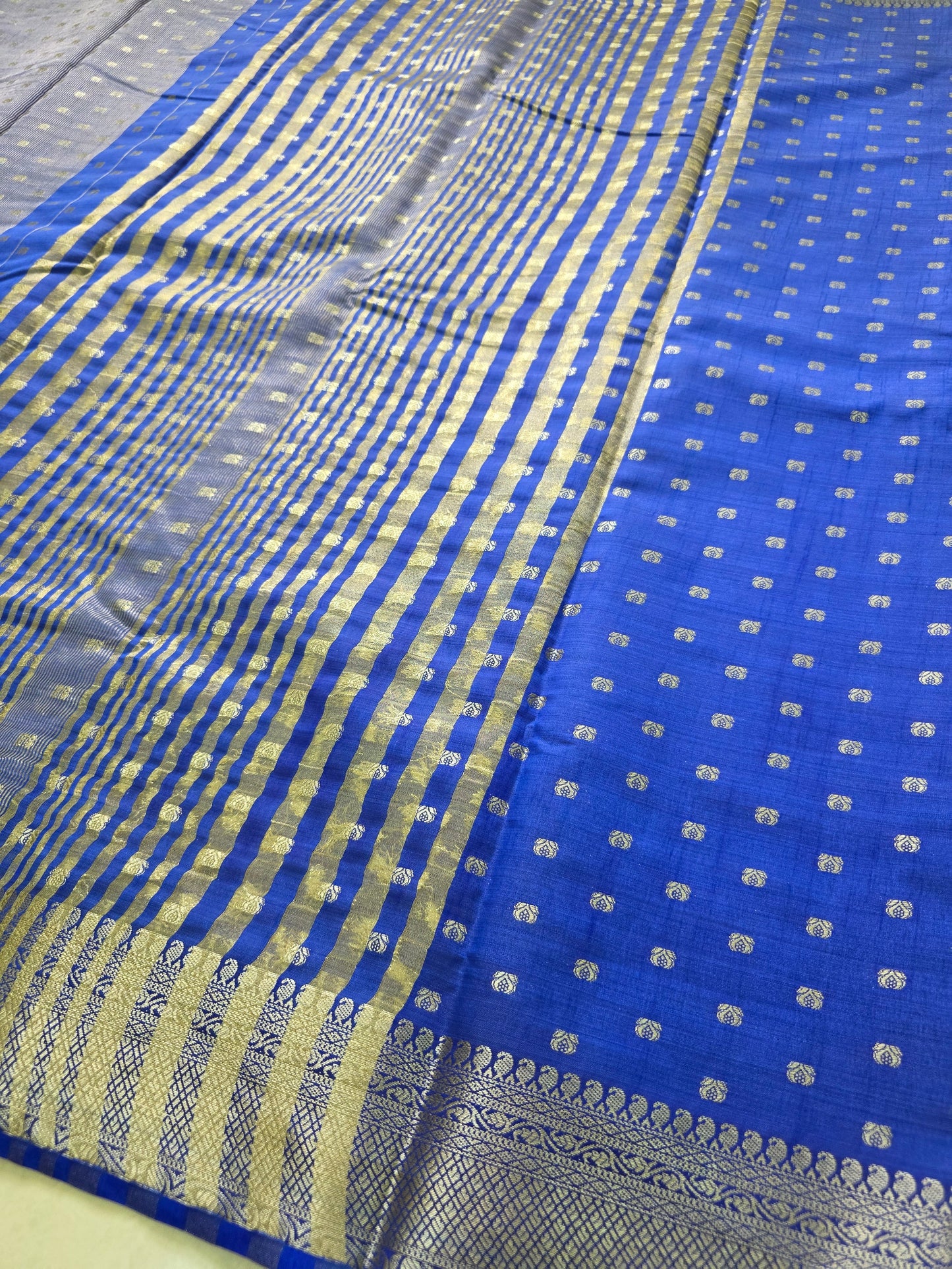 Semi Tussar Saree With Butta | DSM107