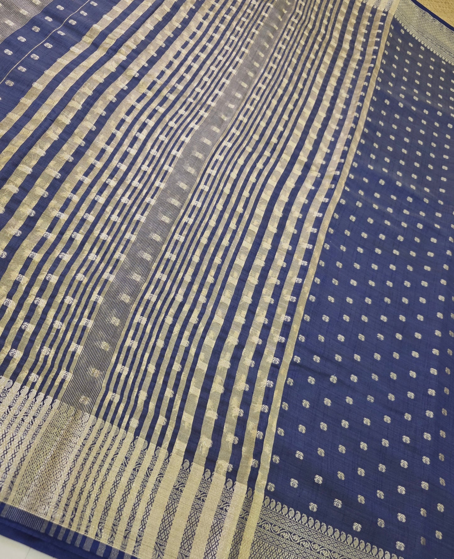 Semi Tussar Saree With Butta | DSM107