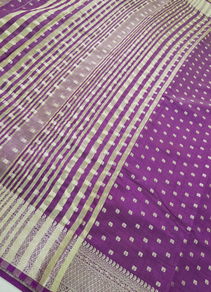 Semi Tussar Saree With Butta | DSM107