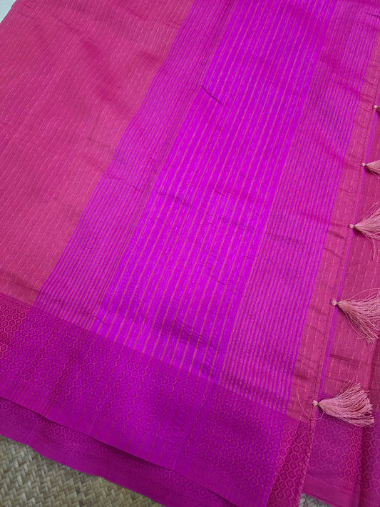 Semi Raw Silk Rain drop Design Sarees | DSAD020