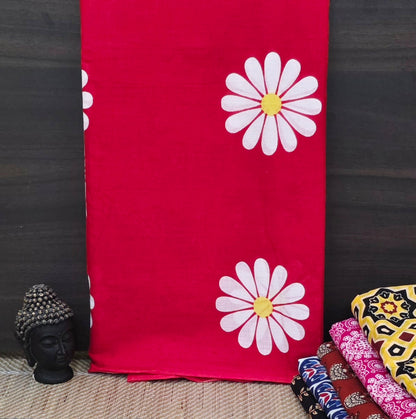 Handblock Print MulMul Cotton Sarees | DSAN001