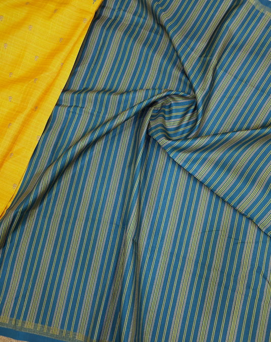 Art Tussar Silk Sarees With Temple Border | DSM120