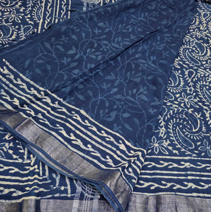 Pure Linen Cotton Sarees| DSAL002