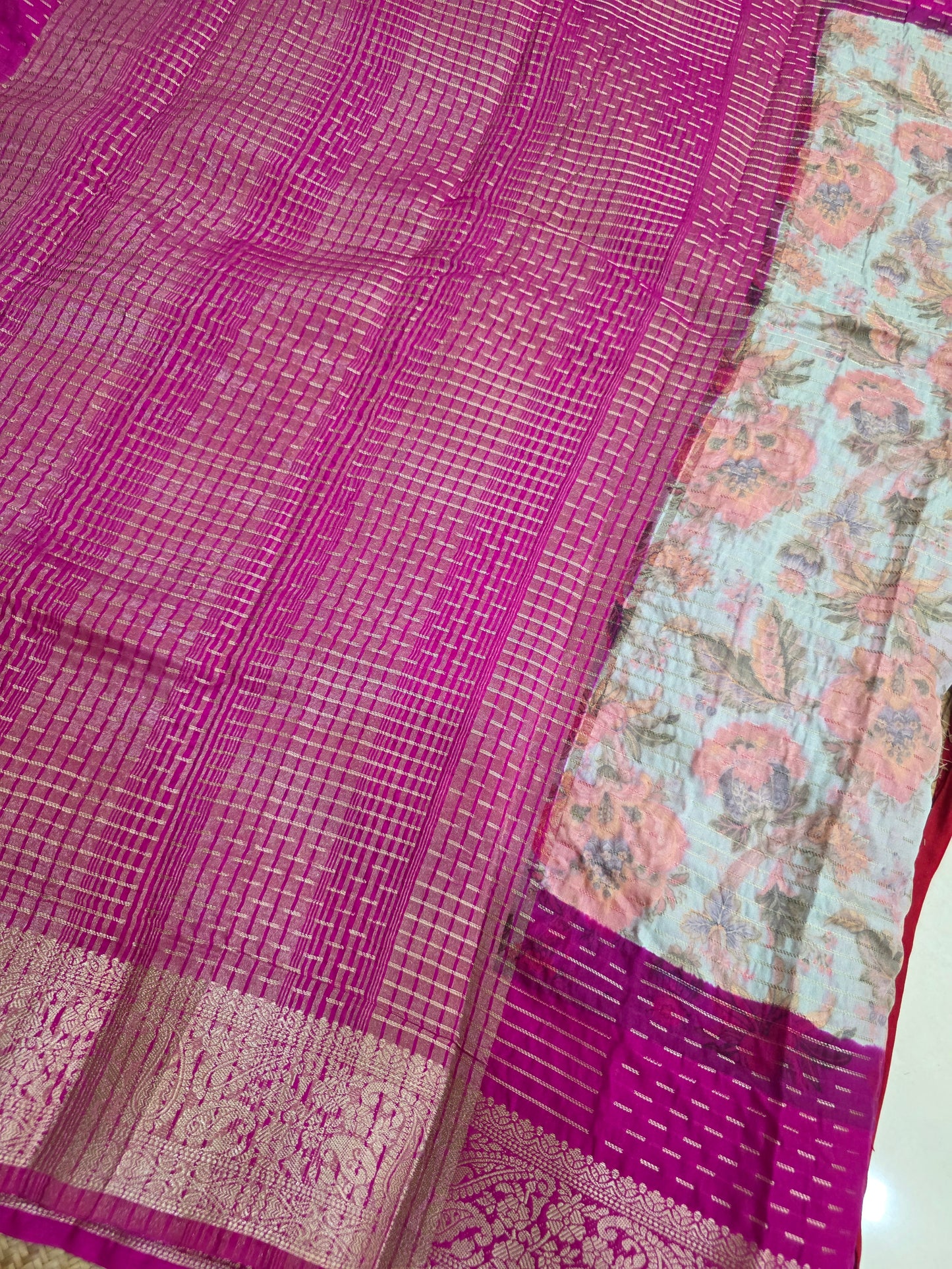 Warm Silk Floral Sarees | DSM093
