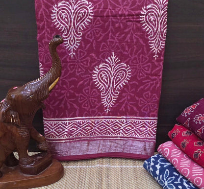 Pure Linen Cotton Sarees| DSAL002