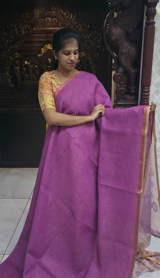 Fancy Cotton Sindoori Checks Sarees | DSAD024