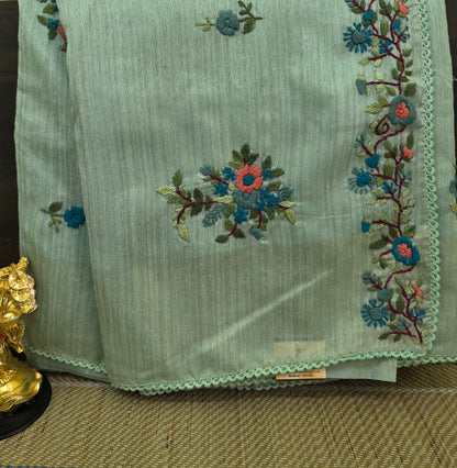 Tussar With Kantha Embroidery | DSM109