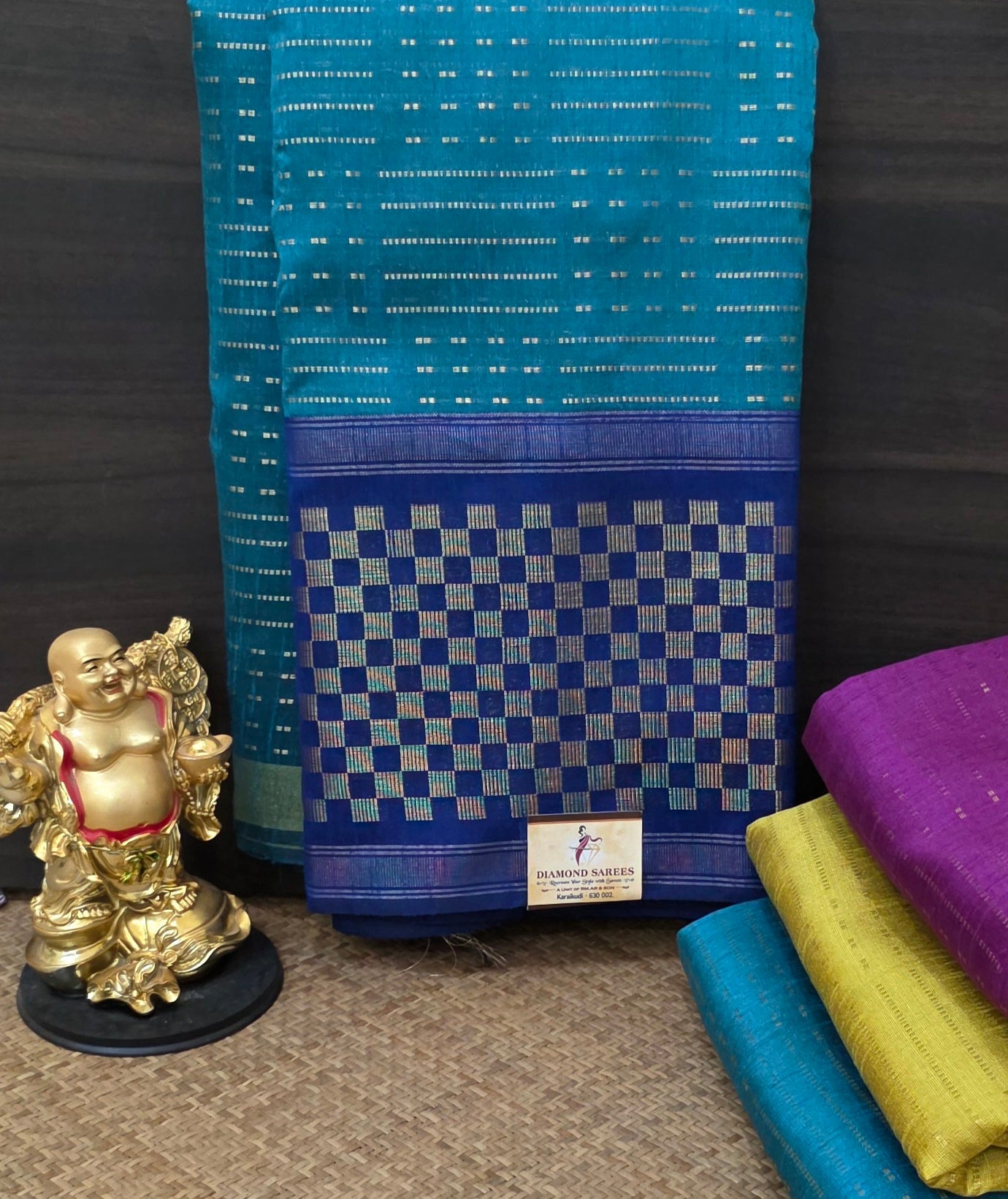 Semi Raw Silk Sarees with Checks Border 1905| DSAD029