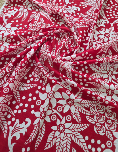 Handblock Print MulMul Cotton Sarees | DSAN001