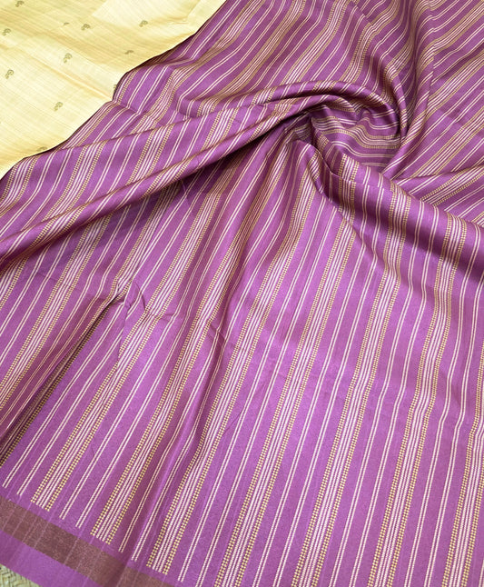 Art Tussar Silk Sarees With Temple Border | DSM120