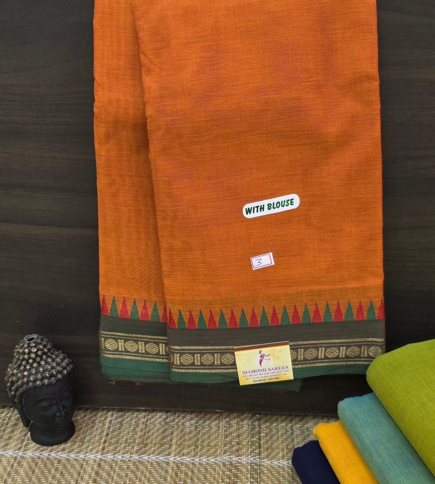 Handloom Kanchi Cotton Sarees  | DSAE007