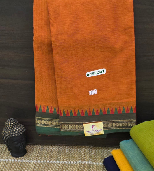 Handloom Kanchi Cotton Sarees  | DSAE007