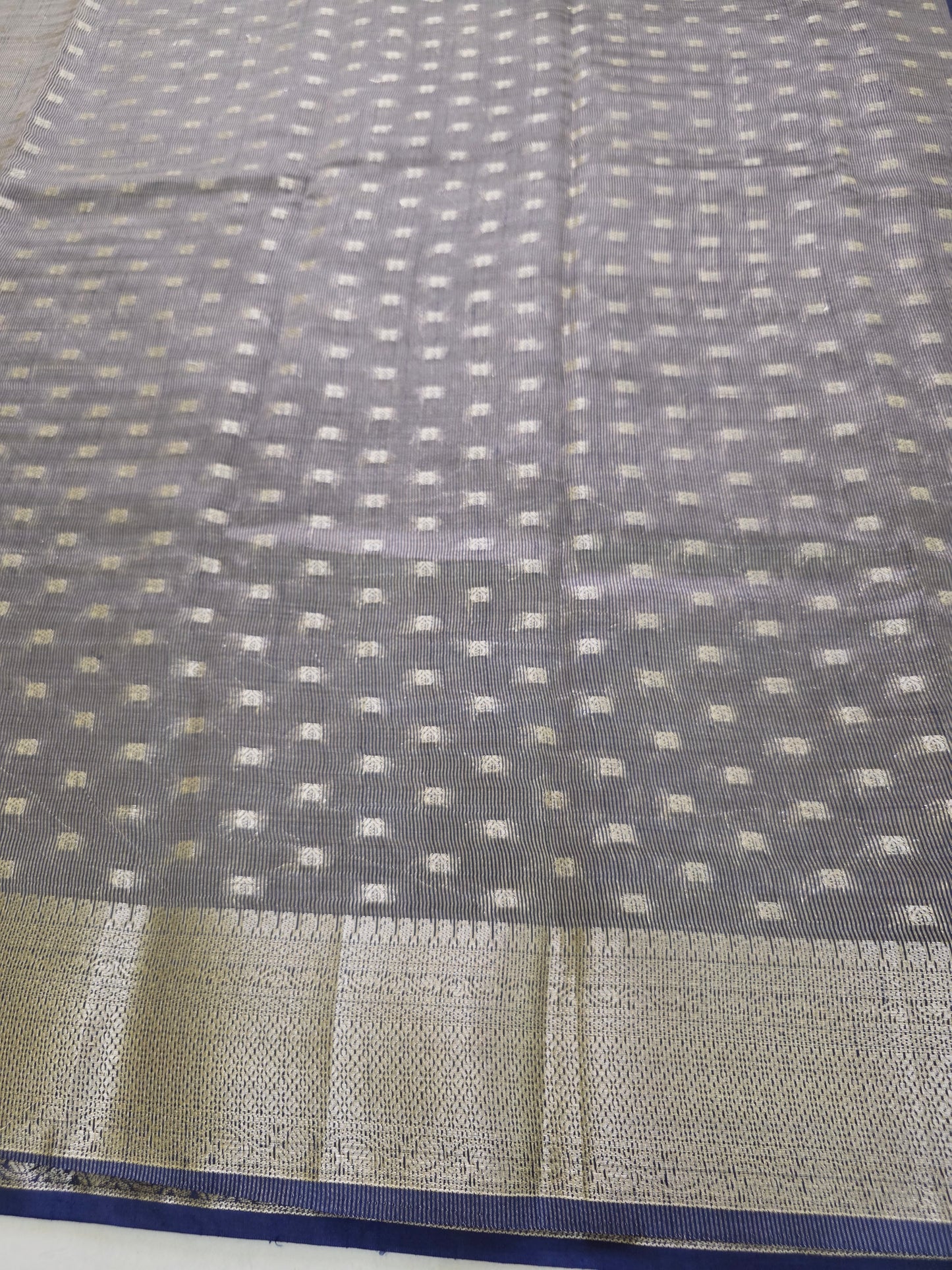 Semi Tussar Saree With Butta | DSM107