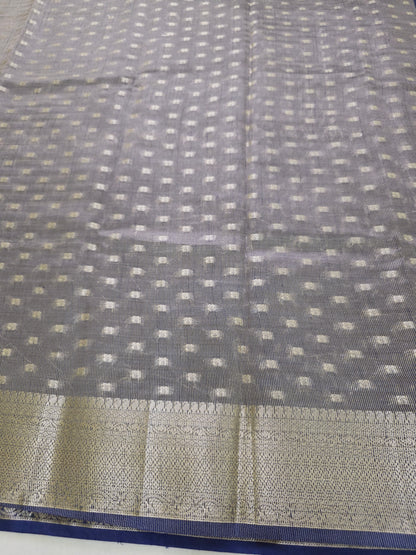 Semi Tussar Saree With Butta | DSM107