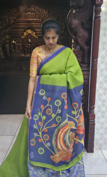 Fancy Cotton Sindoori Checks Sarees | DSAD024