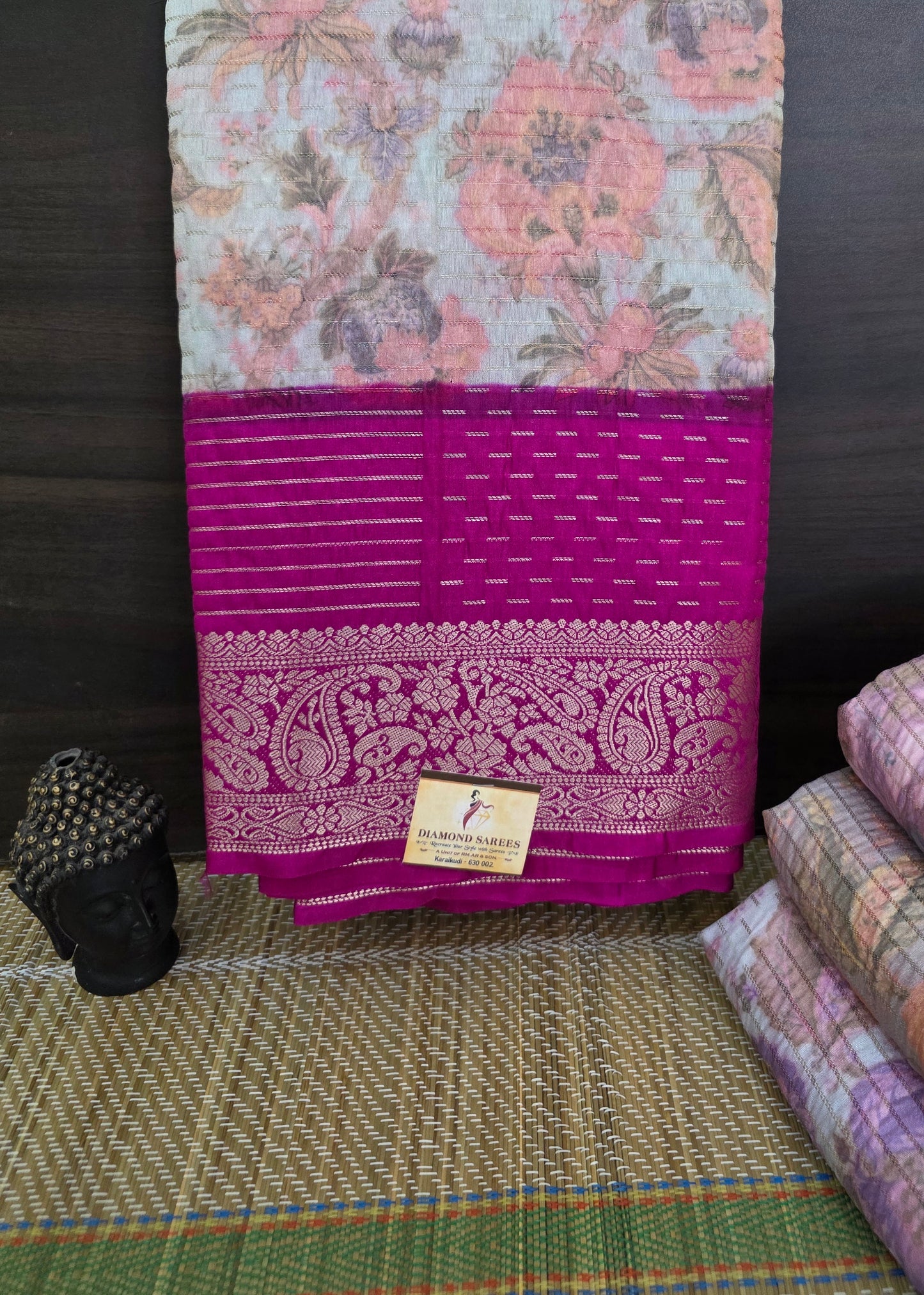 Warm Silk Floral Sarees | DSM093