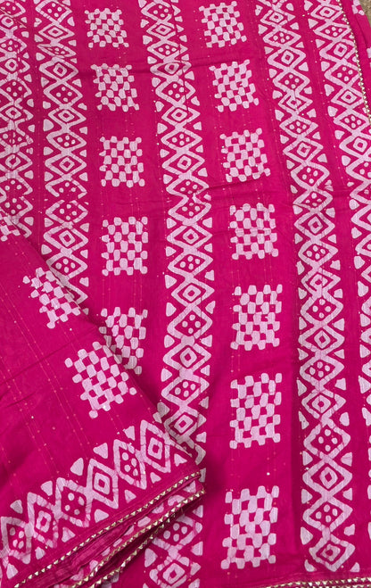 Baswada Cotton Sarees With Sequence Work| DSM051