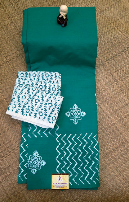 South Mix Cotton Sarees With extra Printed Blouse | DSAH002