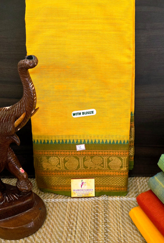 Handloom Kanchi Cotton Saree | DSAE002