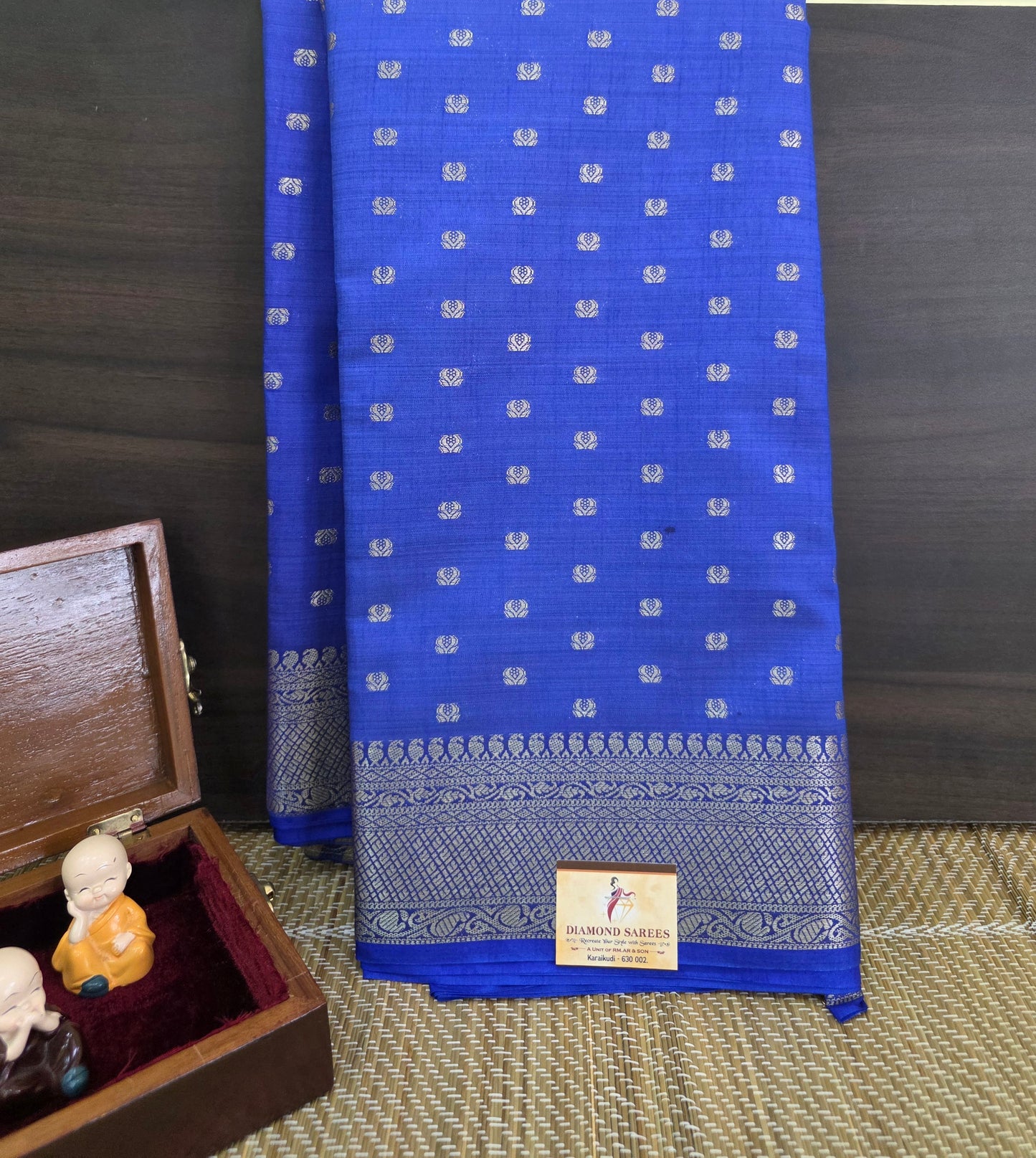 Semi Tussar Saree With Butta | DSM107