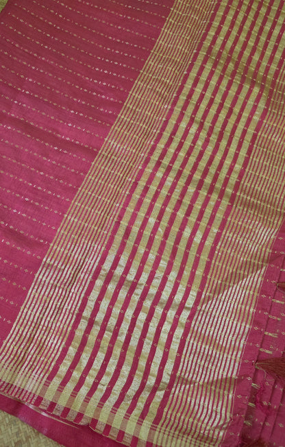 Semi Tussar Saree Stripes 1725 | DSAD028
