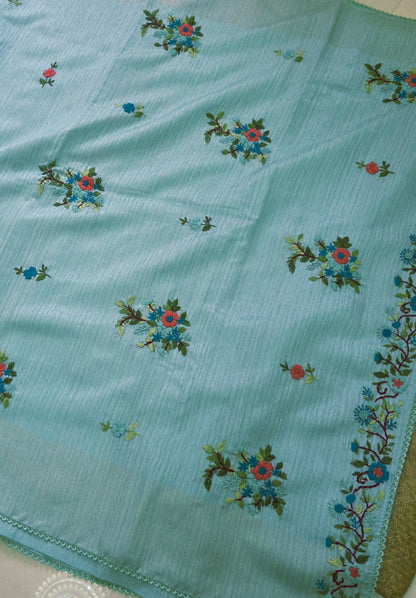 Tussar With Kantha Embroidery | DSM109