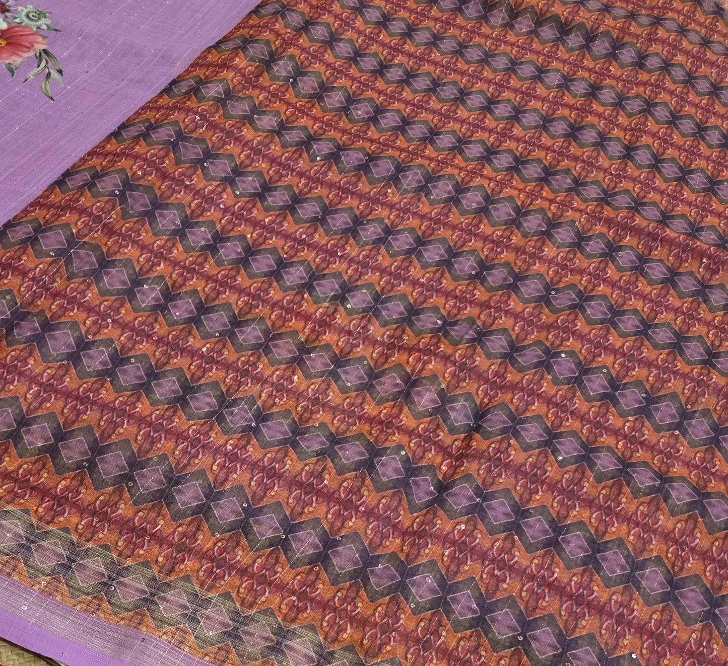 Designer Linen Sequins Sarees | DSM041