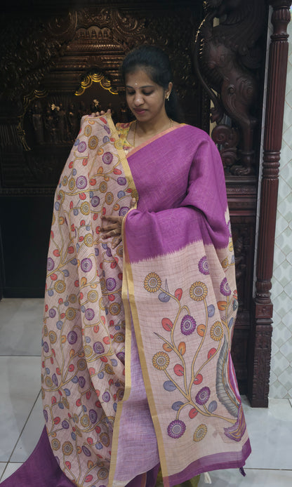 Fancy Cotton Sindoori Checks Sarees | DSAD024