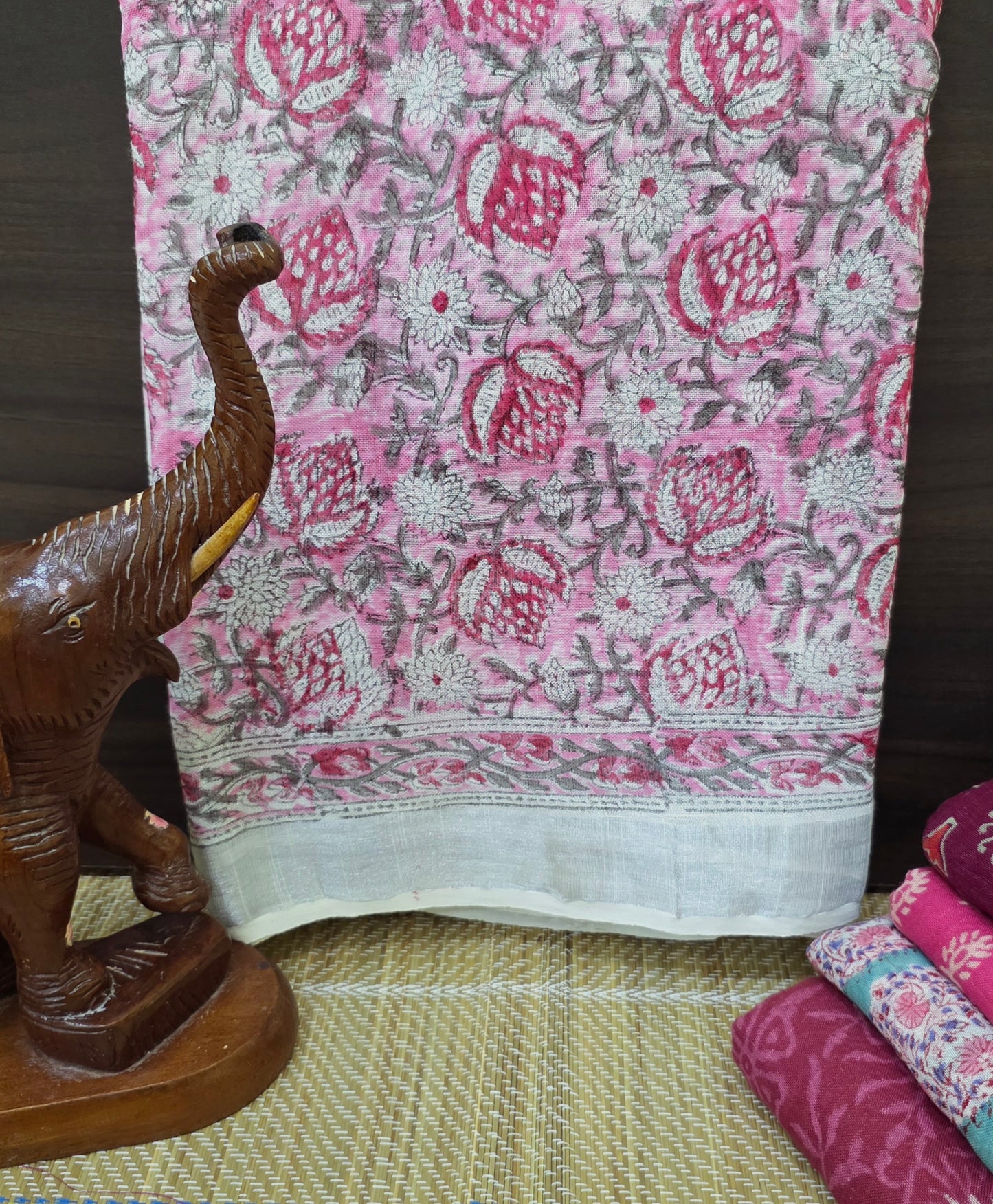Pure Linen Cotton Sarees| DSAL002