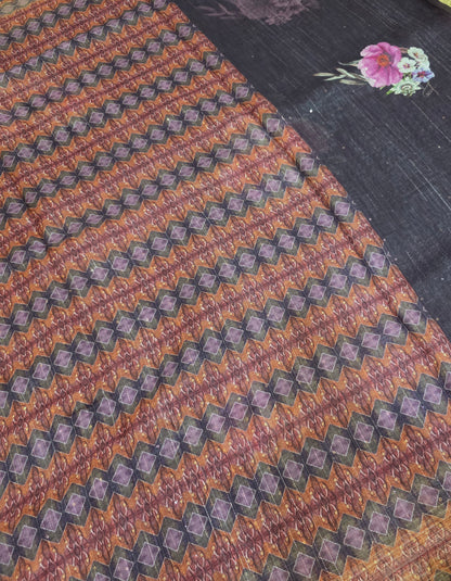 Designer Linen Sequins Sarees | DSM041