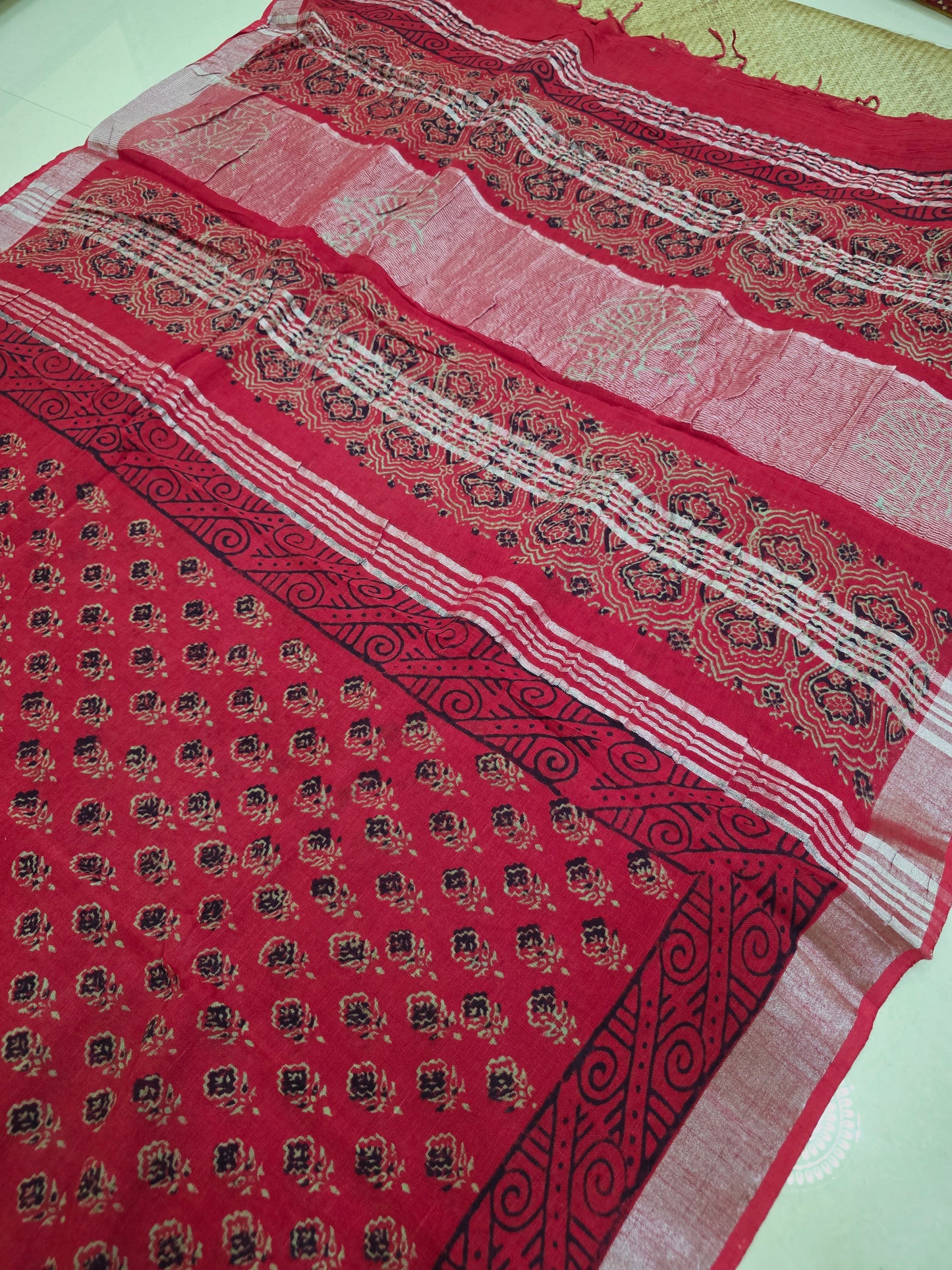 Pure Linen Cotton Sarees| DSAL002