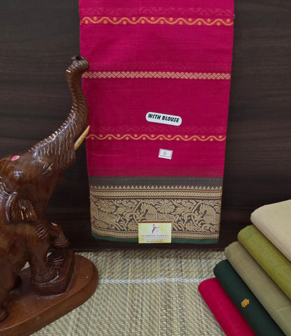 Handloom Kanchi Cotton Saree | DSAE003