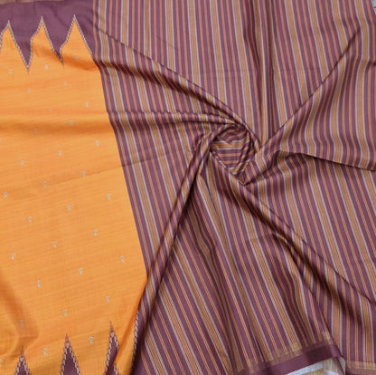 Art Tussar Silk Sarees With Temple Border | DSM120